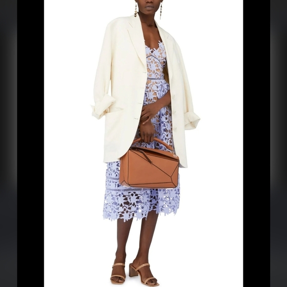 Self-Portrait Azalea Lace Dress in Baby Blue Size 0 - Picture 5 of 13